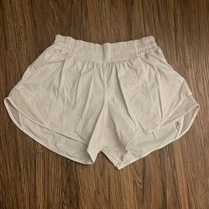 White Lululemon hotty hot shorts